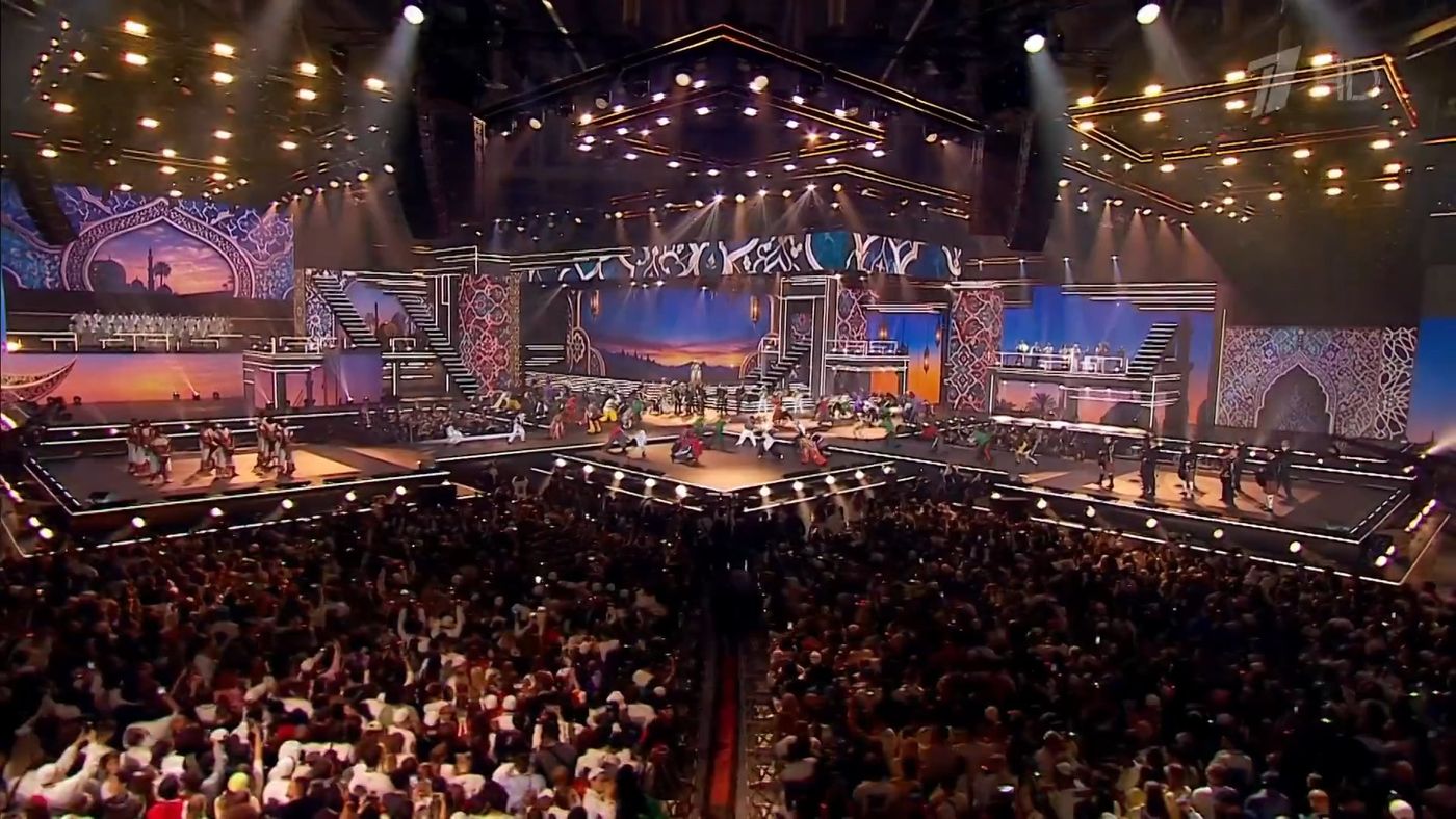 Main stage of the International Youth Festival — arena and audience