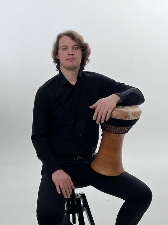 Portrait with a darbuka