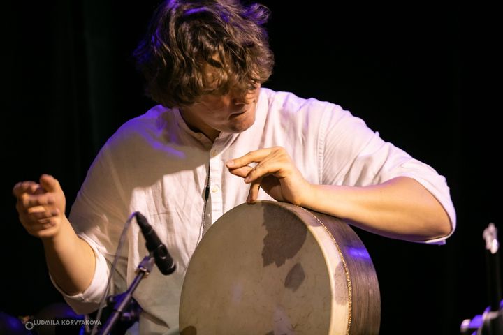 On stage: frame drum